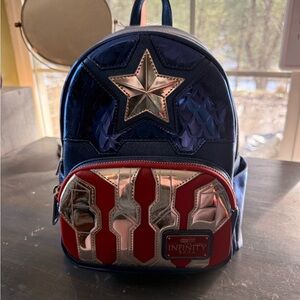 Marvel Captain America Loungefly - Blue, Red, Silver